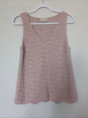 Madewell Soft Blush Knit V-Neck Sweater Tank